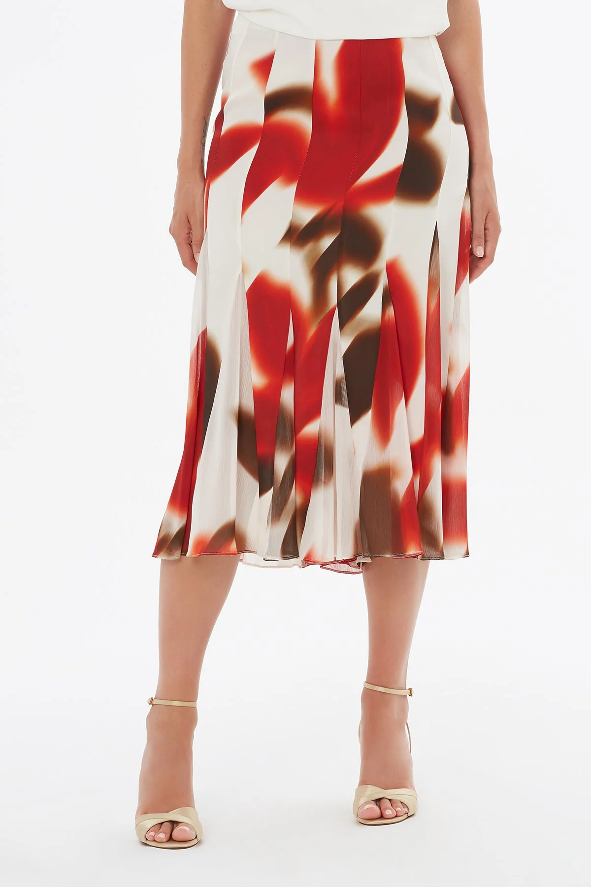 Ruffle Print Midi Skirt - Image 2
