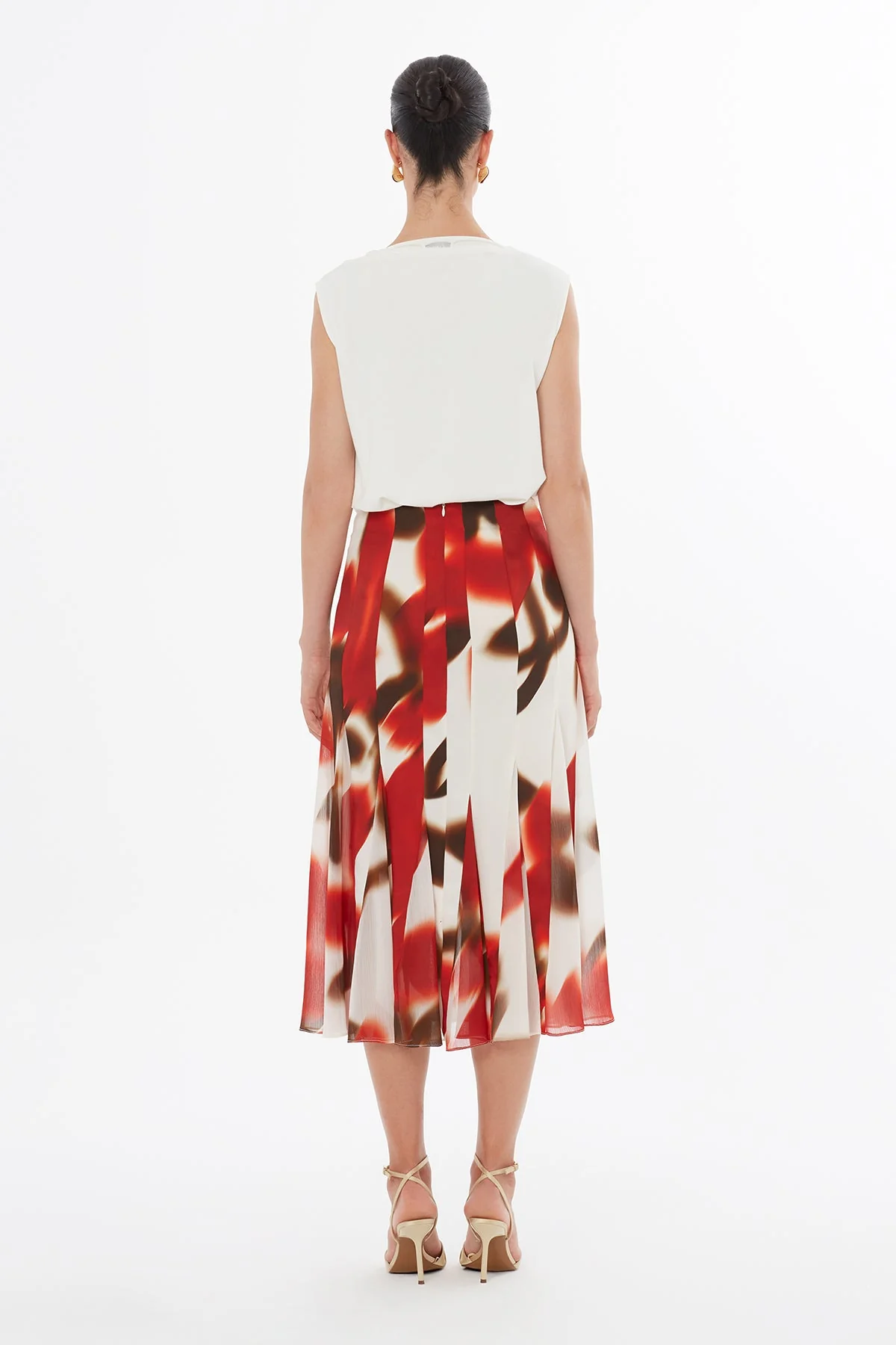 Ruffle Print Midi Skirt - Image 4