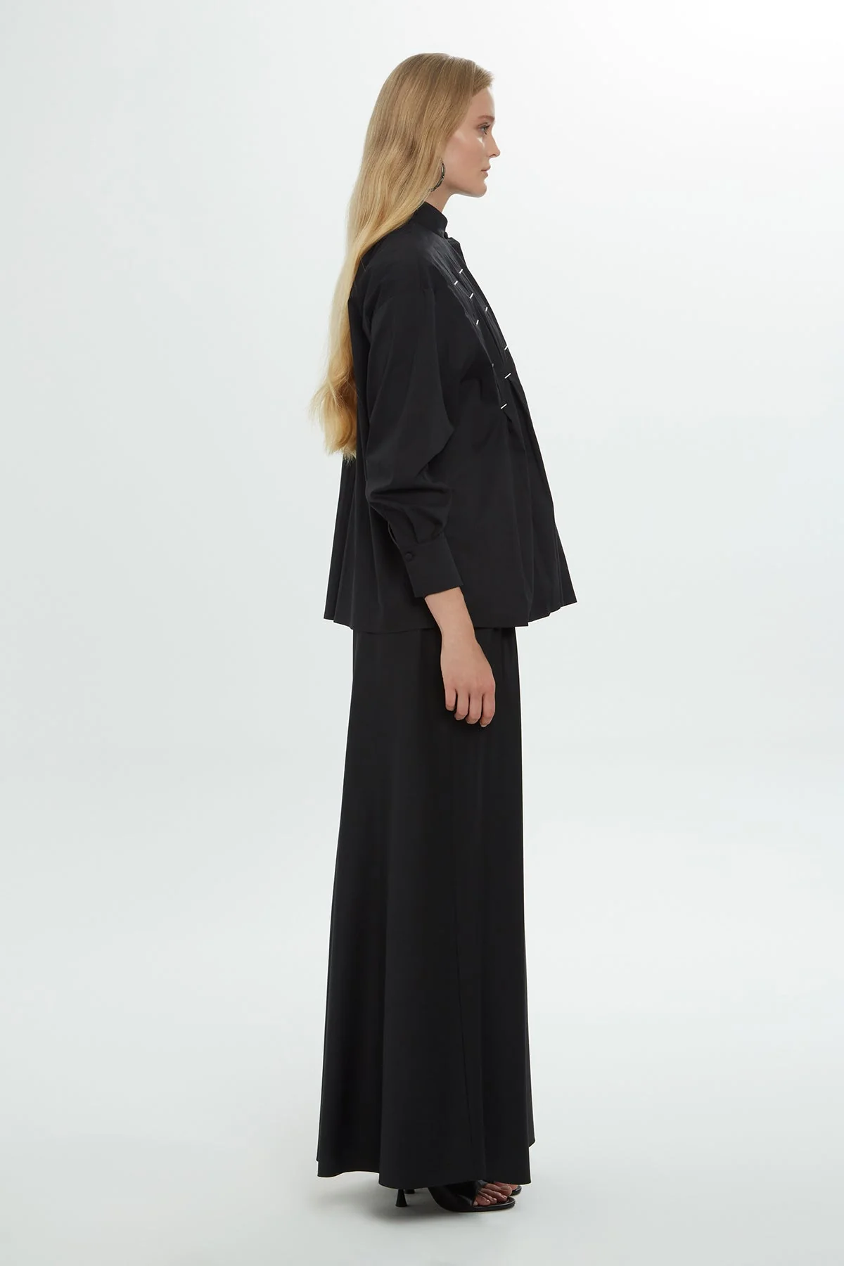 Shirt-Colla Pleated  Shirt - Image 2