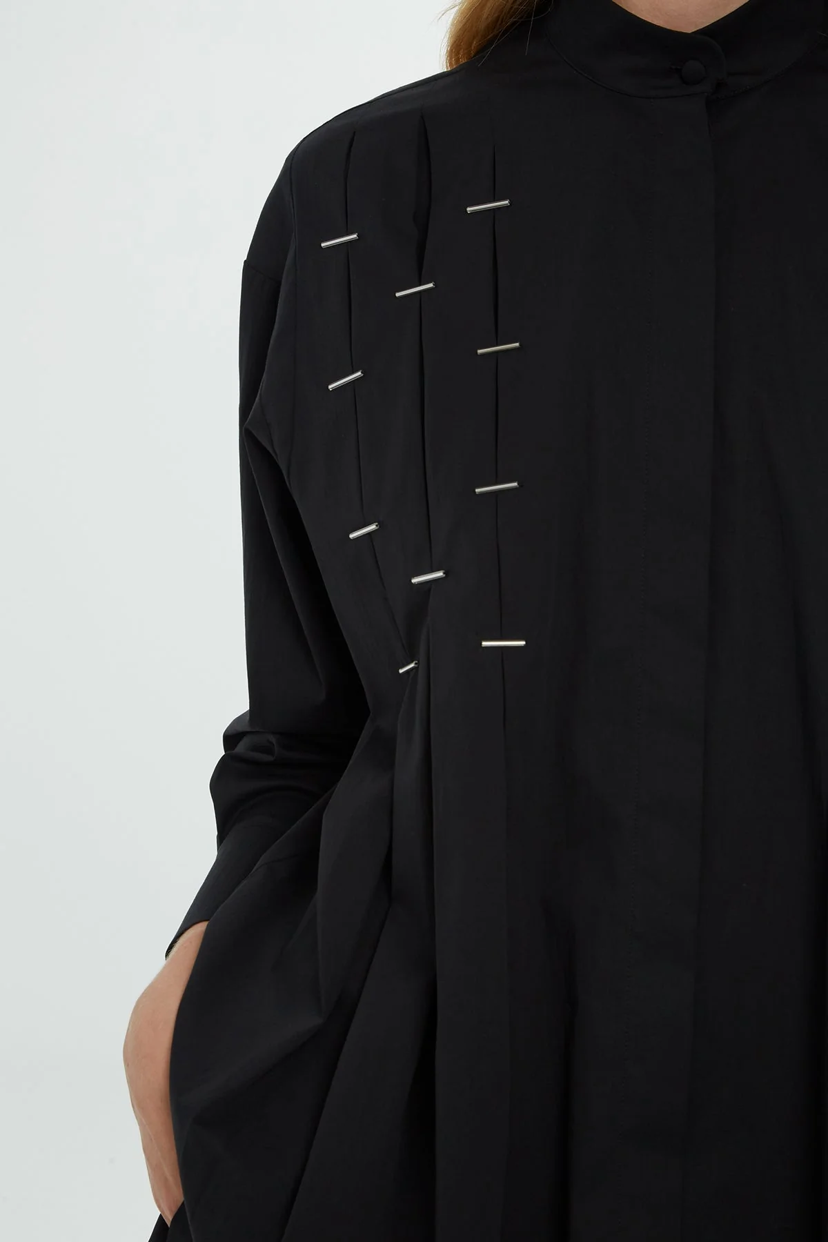 Shirt-Colla Pleated  Shirt - Image 3