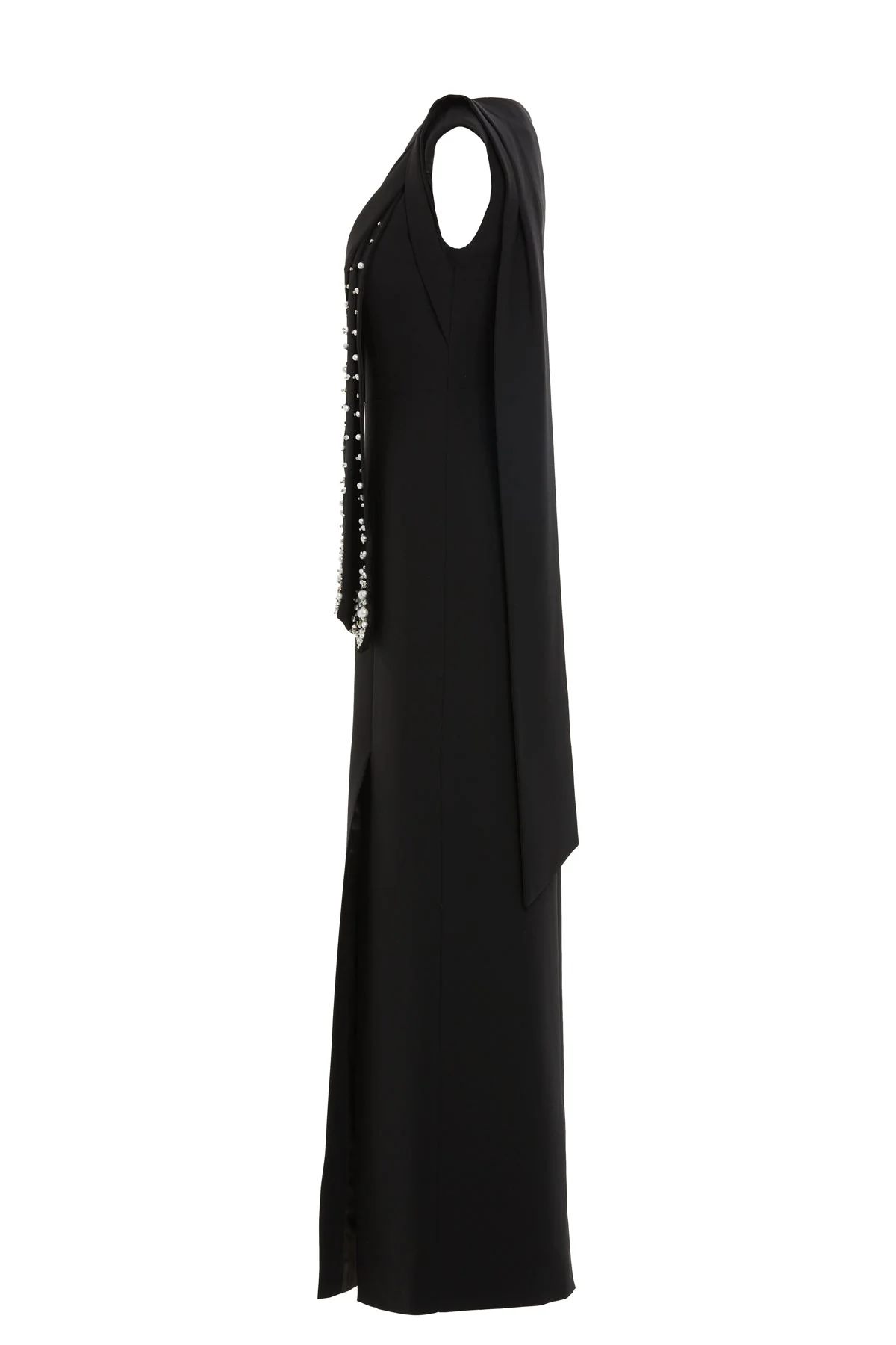 Side Slit Stone Embroide Long  Dress - Image 3