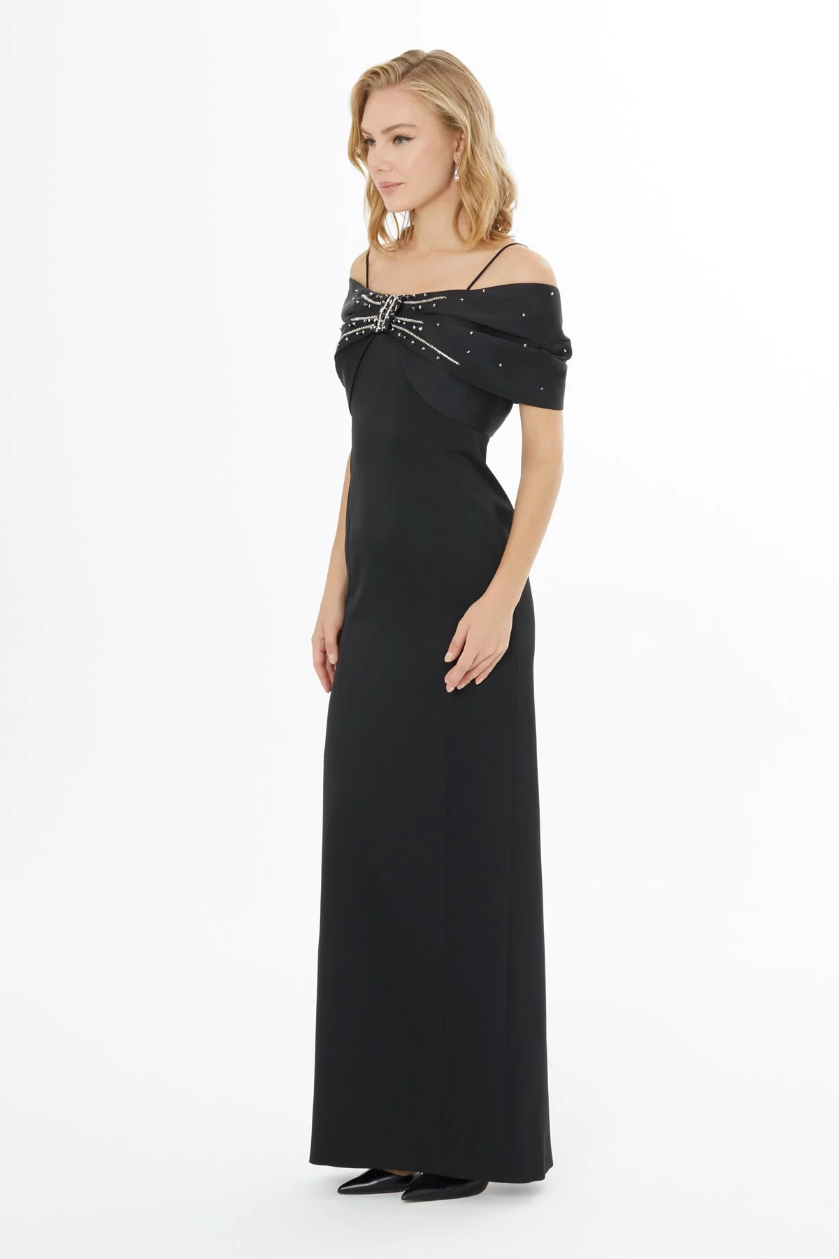Stone Embellished Long Dress - Image 4