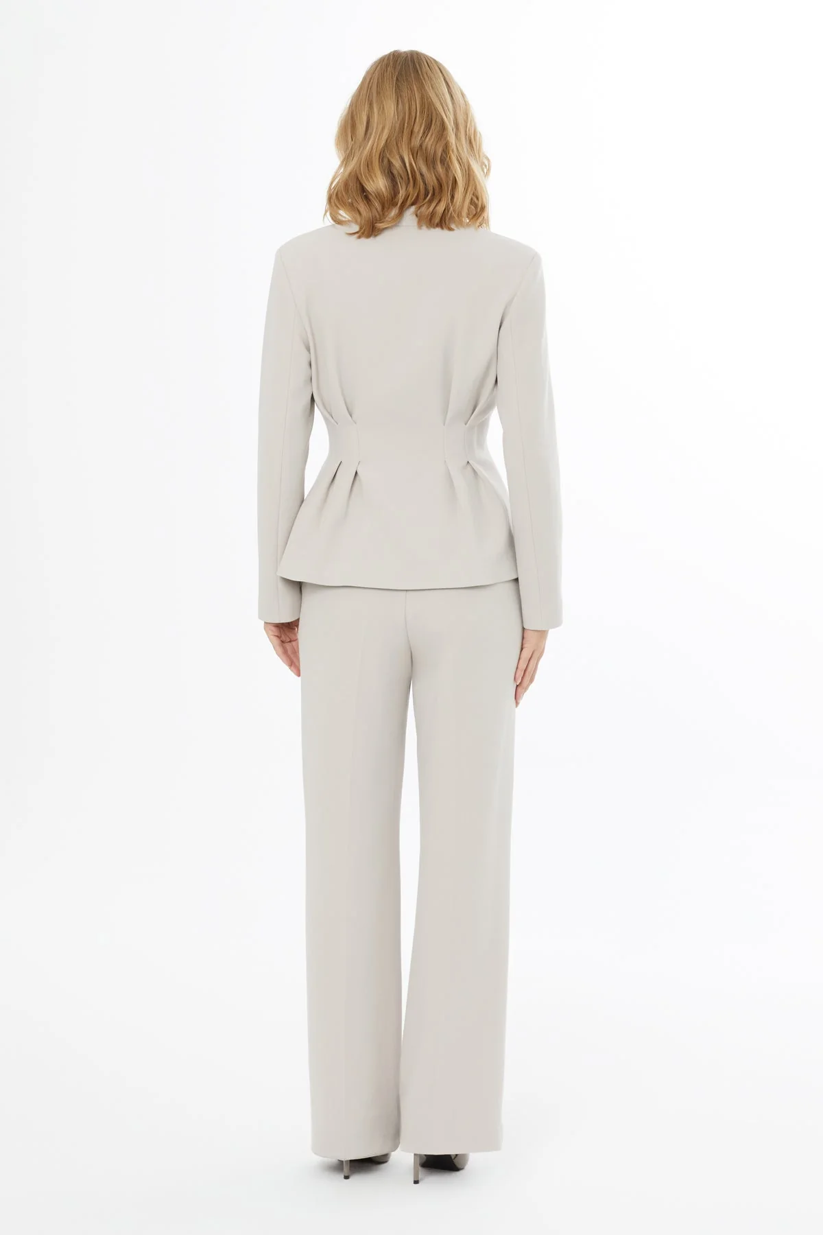 Stone Jacket and Carrot Pants Suit - Image 4