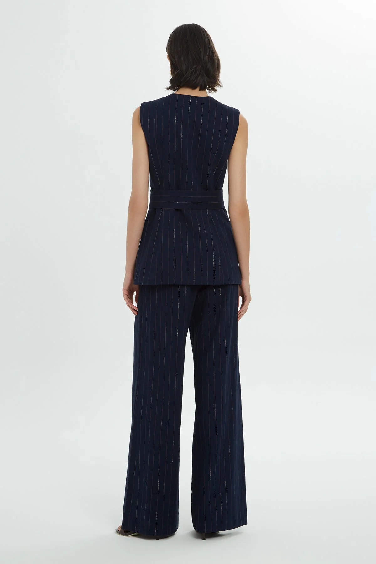 Striped Belted Vest - Image 4