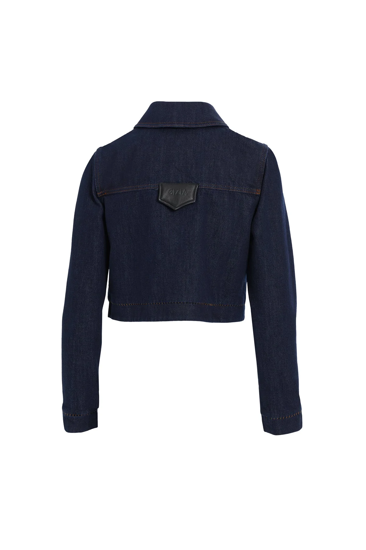 Stud-Detail Cropped Denim Jacket - Image 7