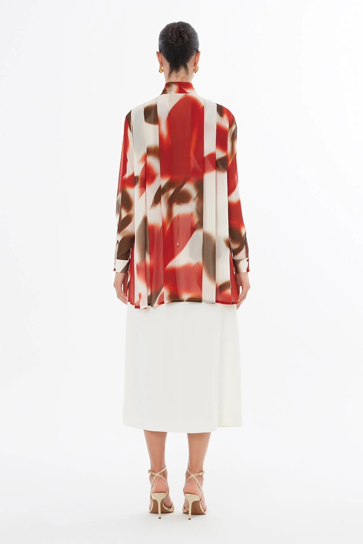 Tie Detail Balloon Sleeve Blouse - Image 5