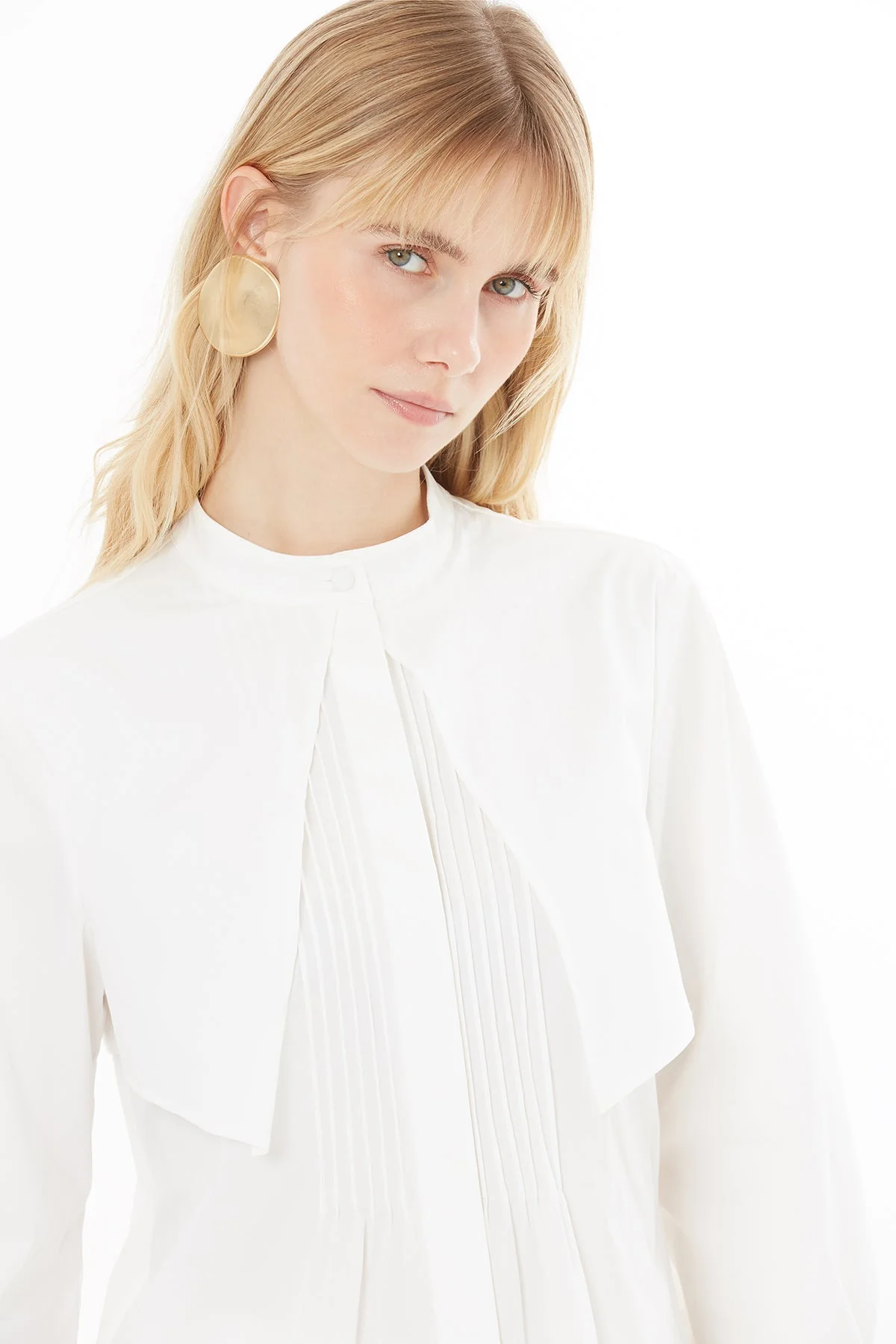 White Collar-Detail Shirt - Image 3