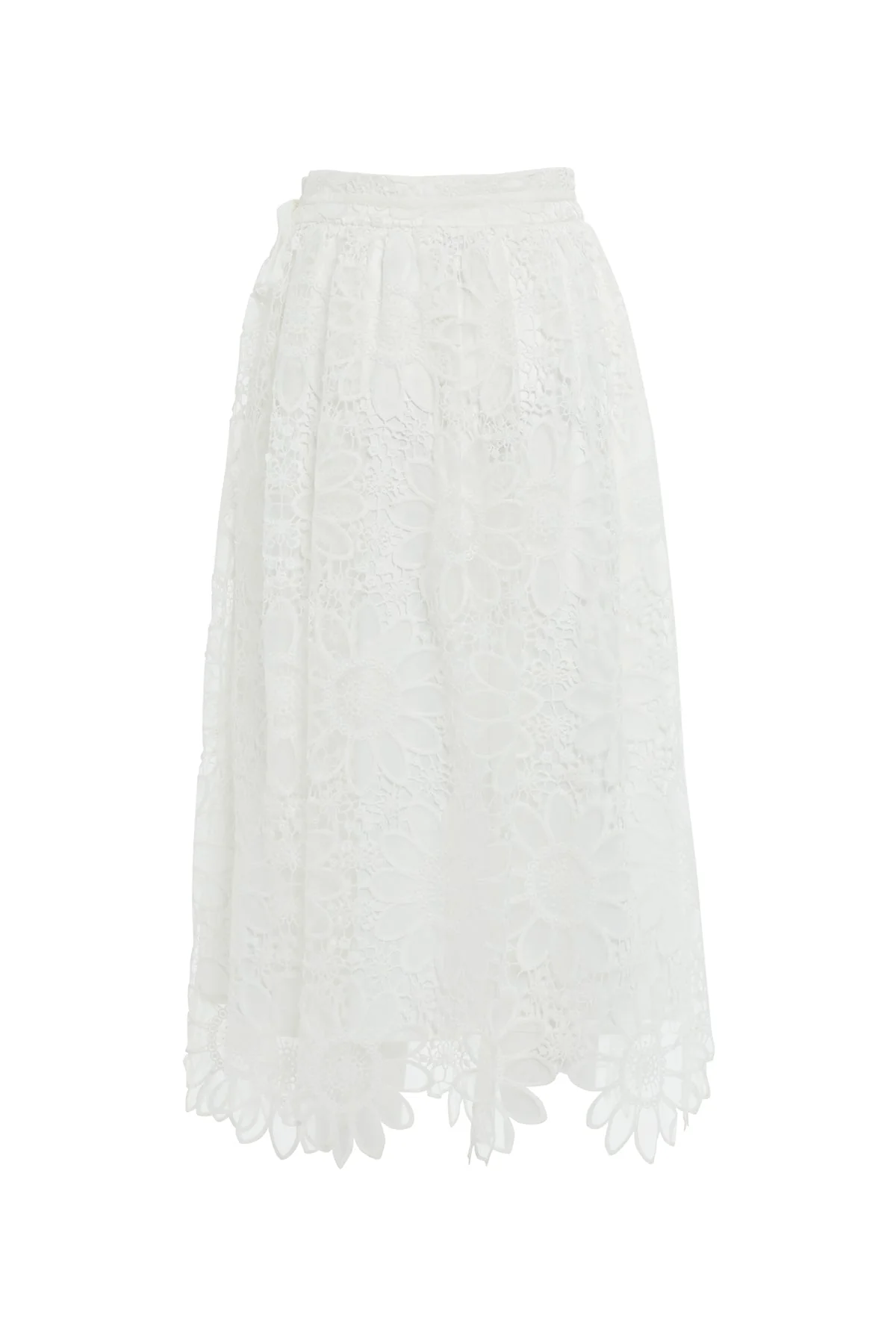 White Lace Midi Skirt - Image 3