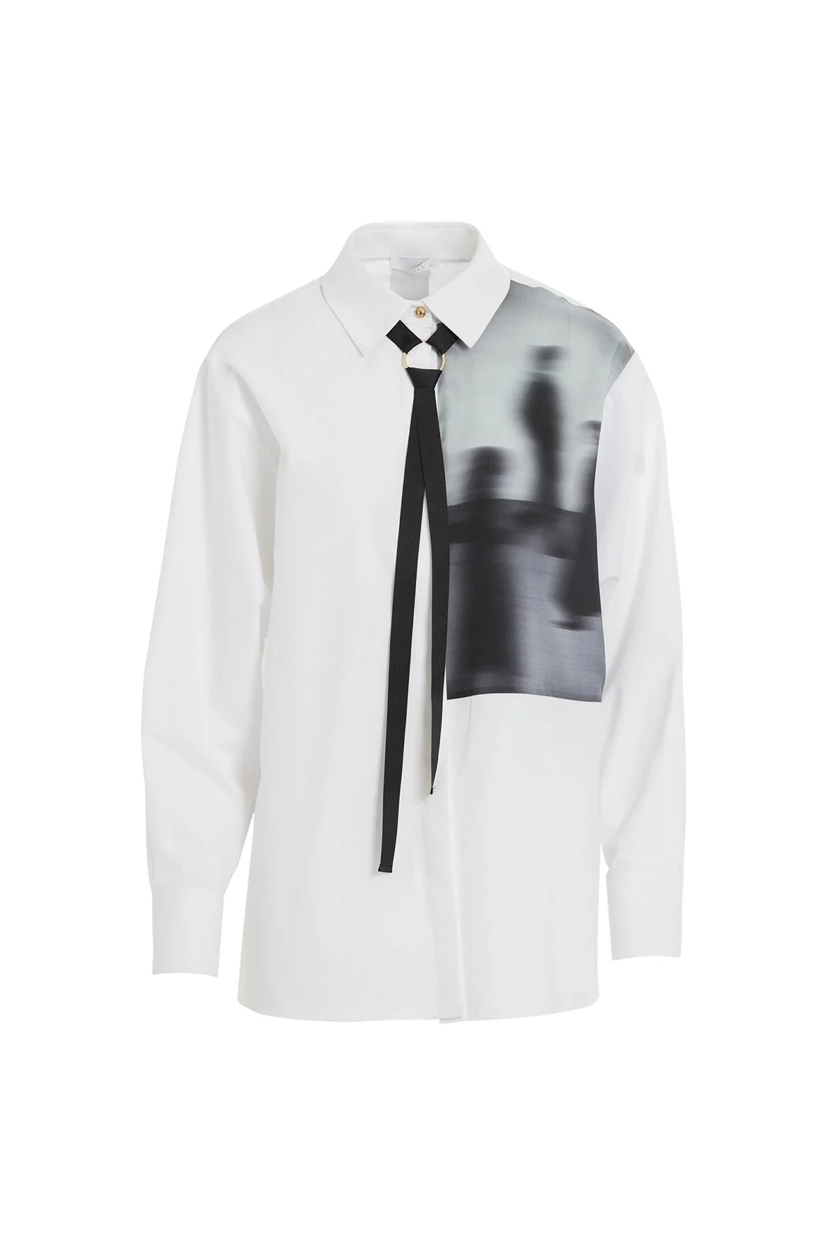 White Printed Cotton Shirt - Image 5