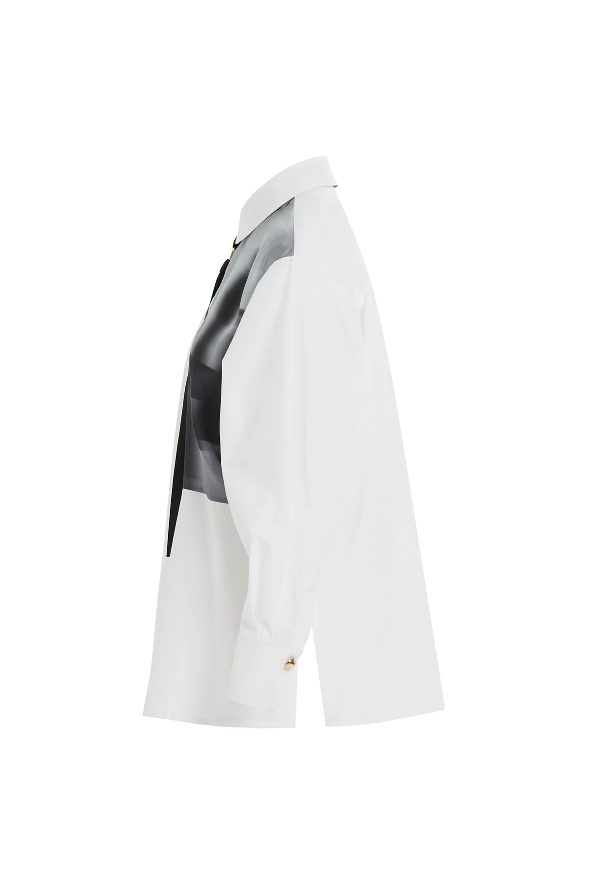 White Printed Cotton Shirt - Image 6