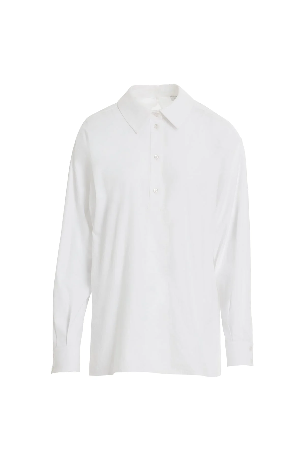 White Slit-Detail Cotton Shirt - Image 4