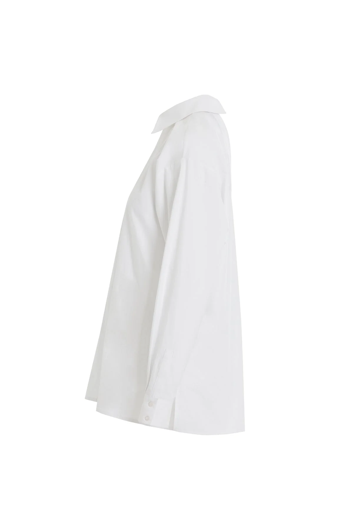 White Slit-Detail Cotton Shirt - Image 5