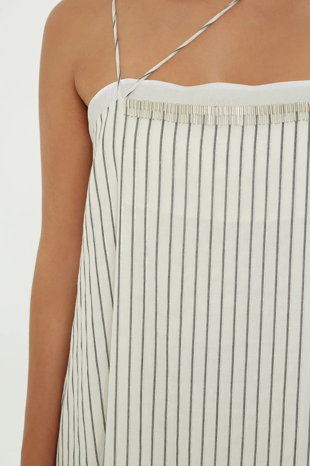 White Thin-Strap Midi Dress - Image 2