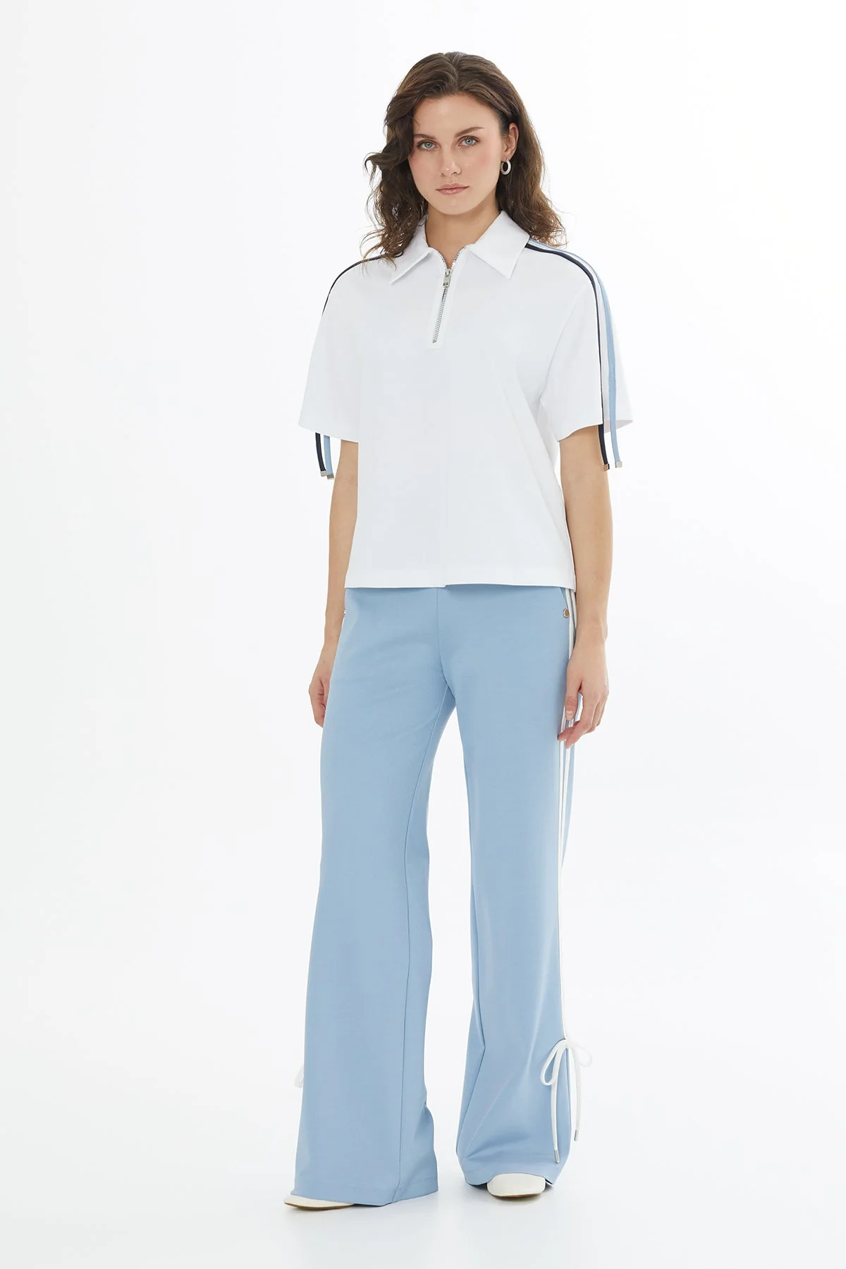 White Tie Detail T-Shirt - Image 3
