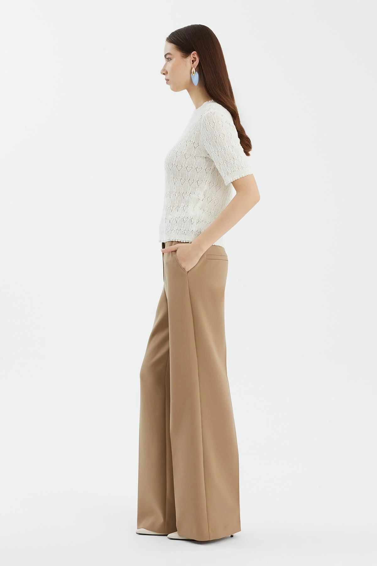 White Wool-Blend Crewneck Knit - Image 3