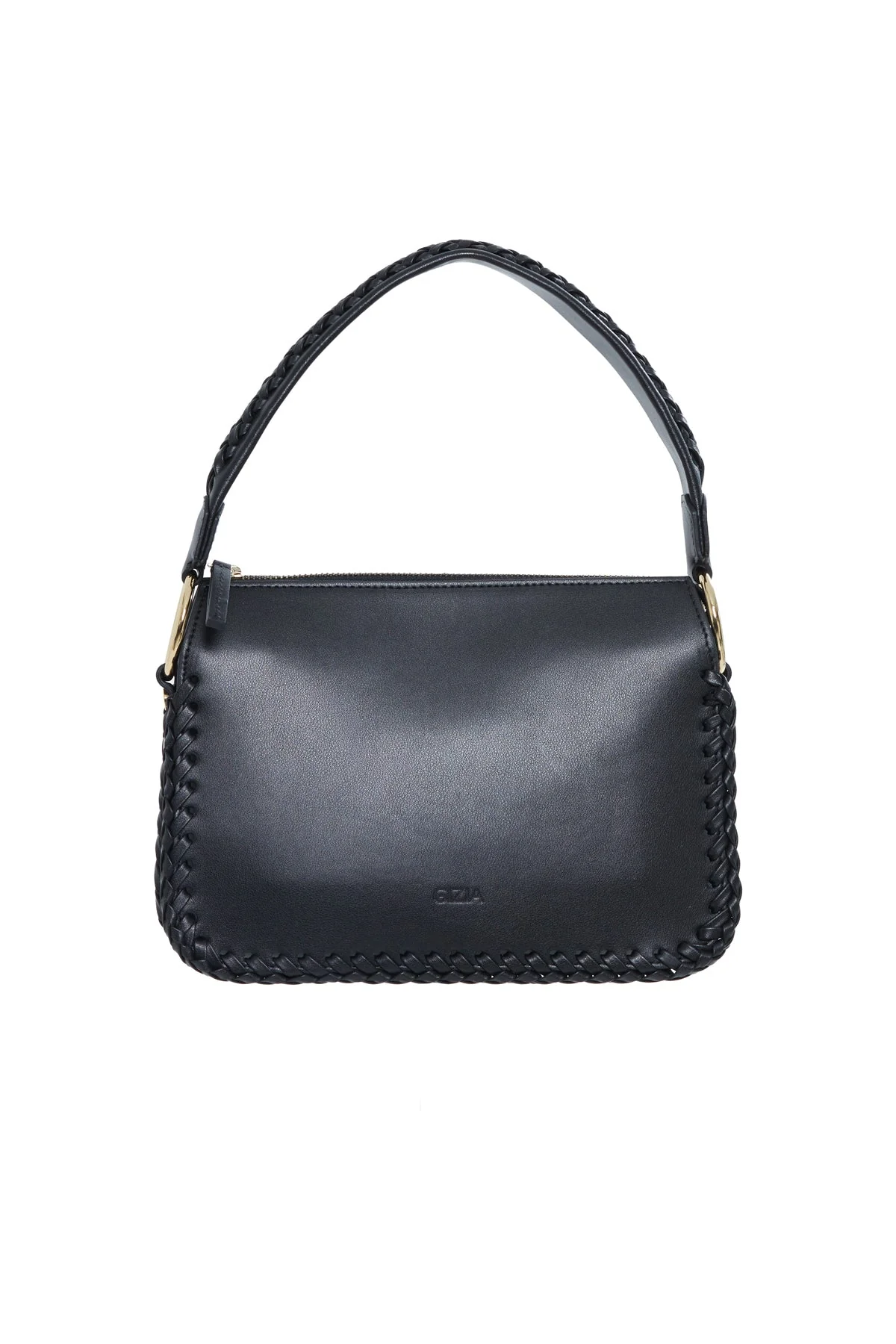 Woven Detail Leather Hbag - Image 3