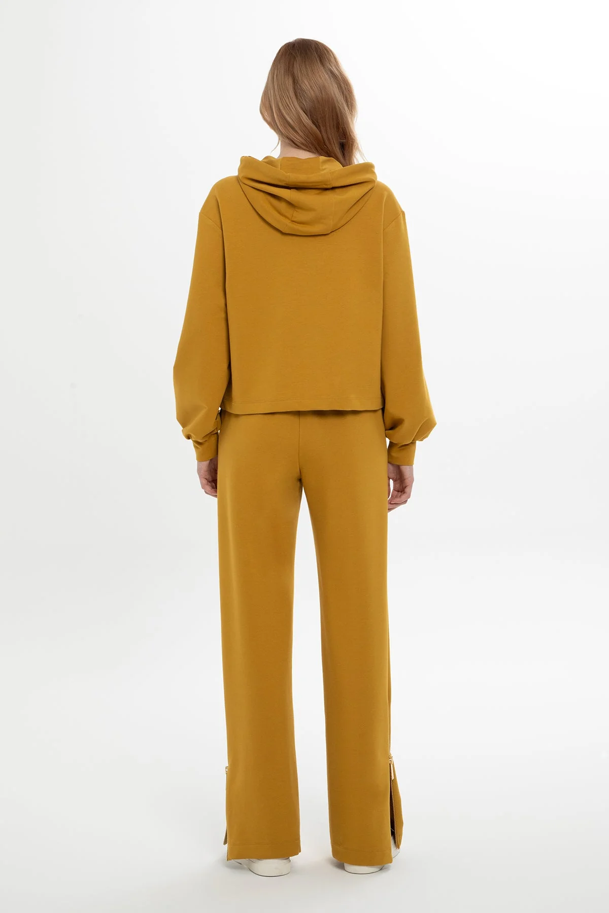 Yellow Hooded Cargo-Pocket Tracksuit - Image 4