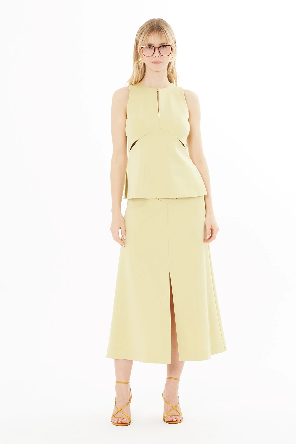 Yellow Window Detail Blouse