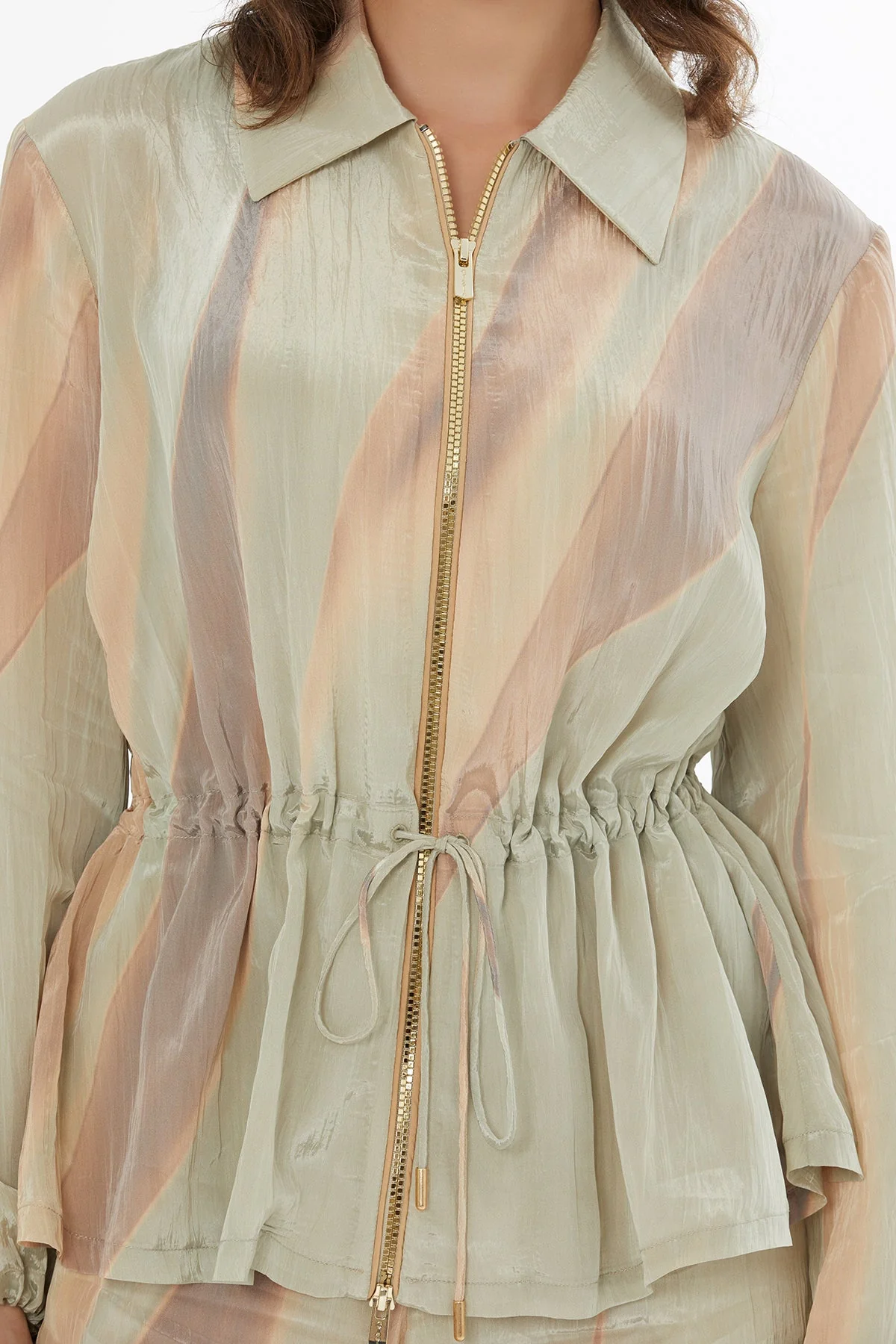 Zip Detail Tie Jacket - Image 3
