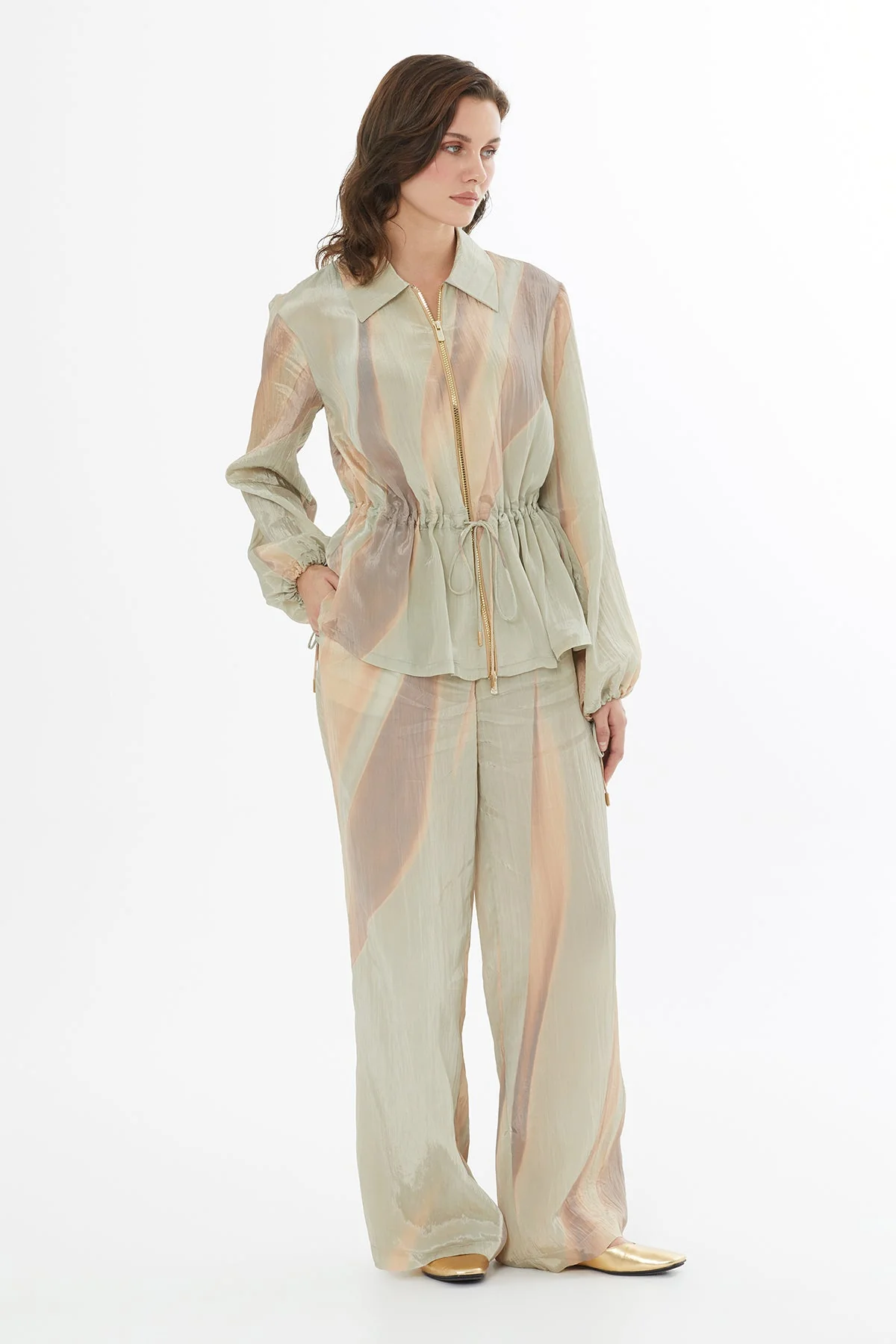 Zip Detail Tie Jacket - Image 4