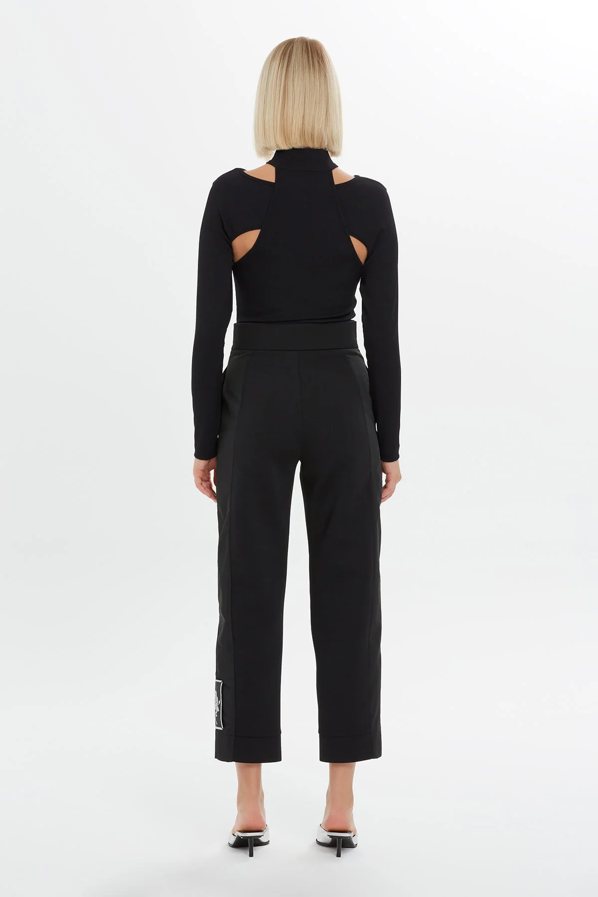 Zip-Front Embroide Straight-Leg  Sweatpants - Image 3