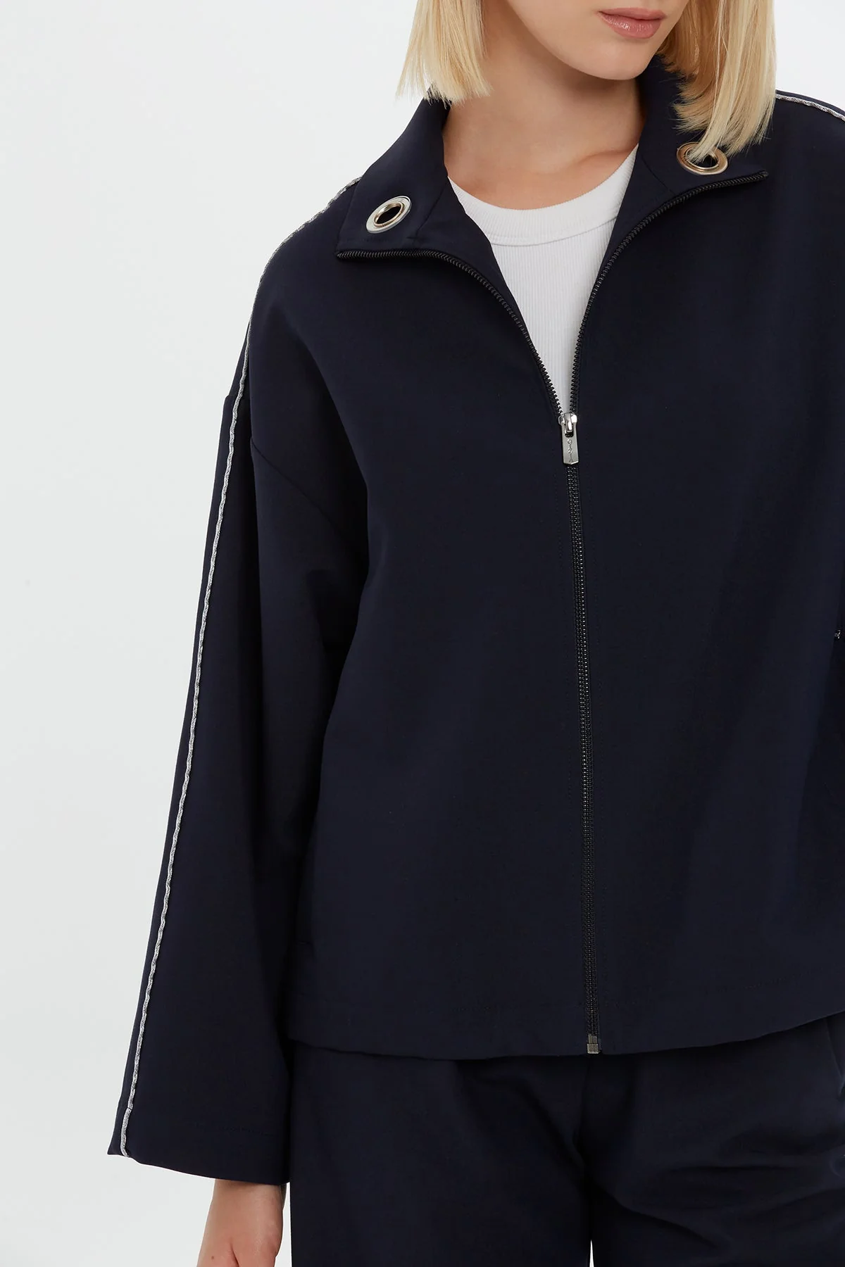 Zip-Front Relaxed Sweatshirt - Image 3
